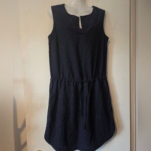Roots  Linen Blend Navy Mini Dress NWT